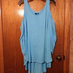 Kaari Blue cold shoulder sweater